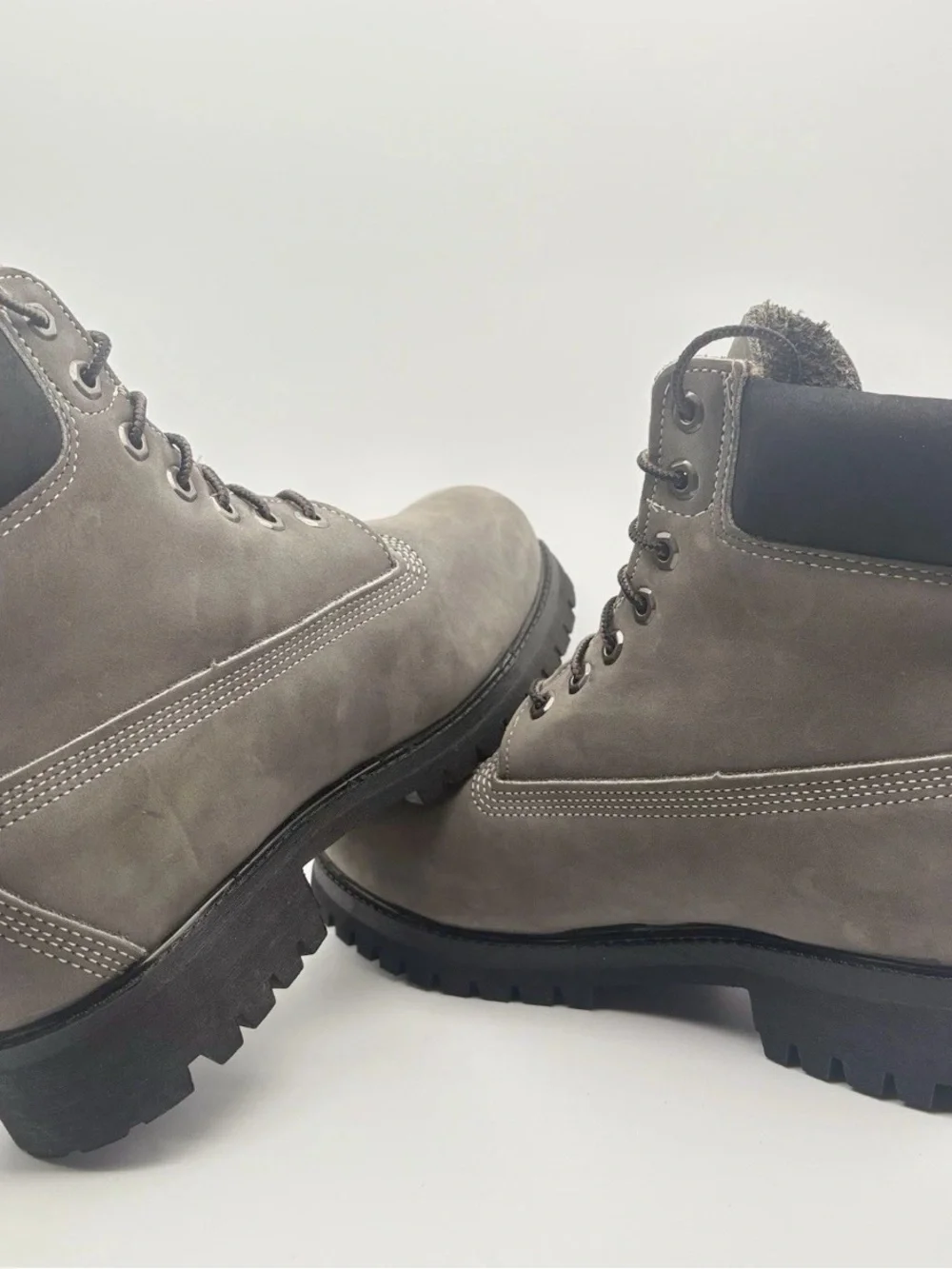 Timberland Men's Taupe Nubuck Lace-Up Work Boots
